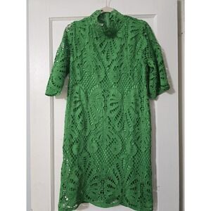 Collection By Cezele Dress Size Large Green Hallow Out Lace Dress